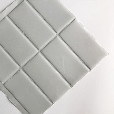 Azulejo Metrô Linea Gray - Rejunte Cinza Médio - 1 Placa