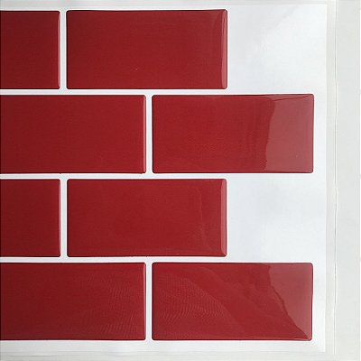 Azulejo Metrô Red - 1 Placa