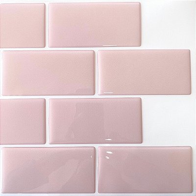 Azulejo Metrô Rosa Quartzo - 1 Placa