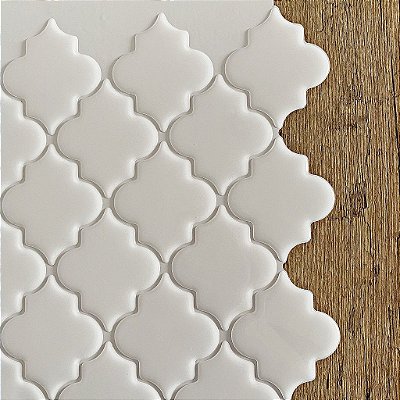 Pastilha Adesiva Resinada Bali White - Rejunte Branco - 1 Placa