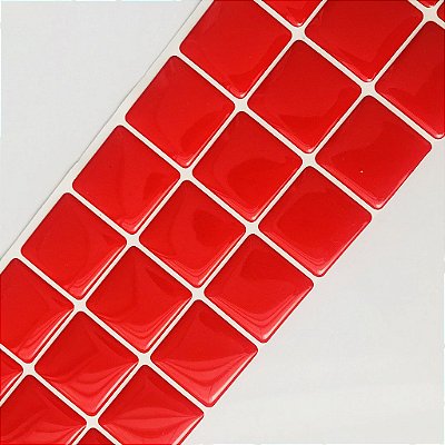 Pastilha Adesiva Resinada Ladrilho Faixa Vermelho Amor - Rejunte Branco - 1 Faixa