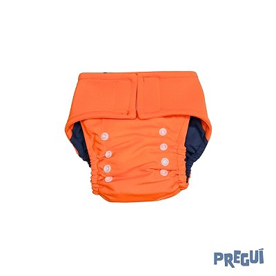 Fralda Reutilizável ÁQUA - Laranja Neon
