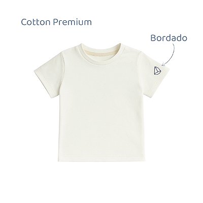Camiseta Bordada Barco - Off White