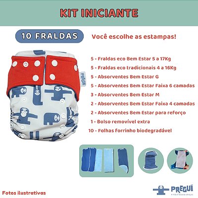 Kit Iniciante - Fralda Ecológica