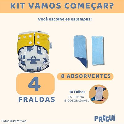 Kit Vamos Começar - Fralda Ecológica