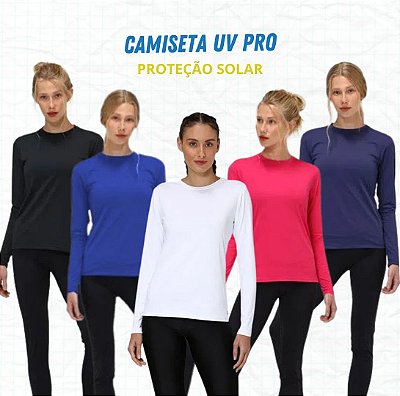 Camiseta Uv Pro Feminina Com Proteção Solar - Uv Line