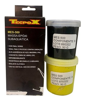 Massa Epóxi Subaquática Verde 180g Tubolit - Tecpox | Produtos Náuticos