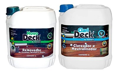 Kit Clareador Clarideck 5lt + Novodeck Removedor 5lt Montana | Produtos Náuticos