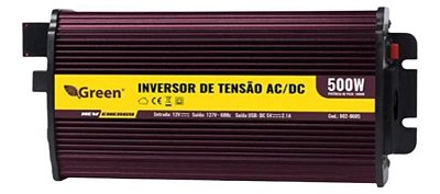 Inversor De Tensão 12v 500w Usb 5v 2.1a | Produtos Náuticos