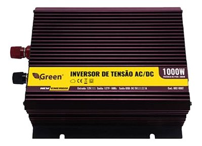 Inversor De Tensão 12v 1000w Usb 5v 2.1 A | Produtos Náuticos