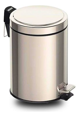 Lixeira Inox Tramontina Brasil Com Pedal Em Aço Inox 5l