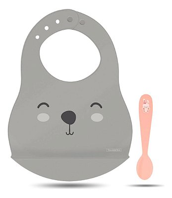 Babador De Silicone E Colher Infantil Tramontina | Produtos Náuticos