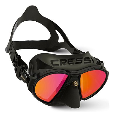 Máscara De Mergulho Zeus Silicone Lente Vidro Temperado Cressi