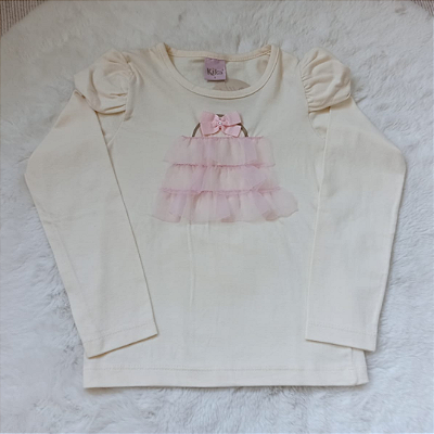 Blusa Cotton Manga Longa Marfim