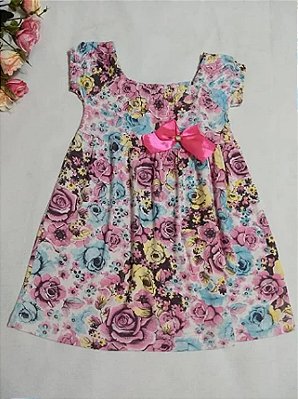 Vestido Infantil Floral Malha Radiosa