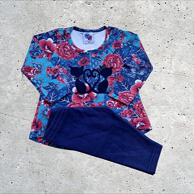 Conjunto Blusa Manga Longa e Legging Bebê Feminino