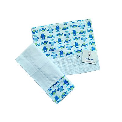 Jogo de Lençol para Carrinho 2 Peças Avião