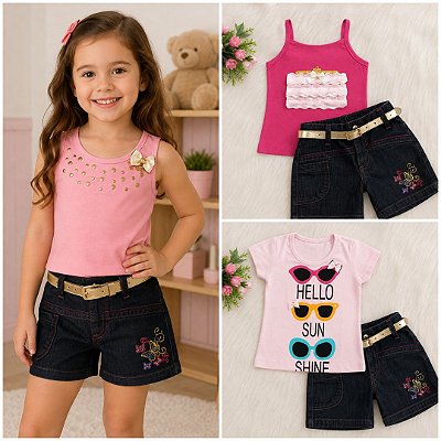 Kit Presente Roupa Menina 4 Anos – 4 Peças