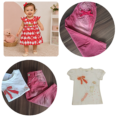 Kit Presente para Menina de 1 Ano – 3 Peças