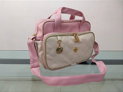 Bolsa Maternidade Bambini - Rosê Off White - Villa BB - PRONTA ENTREGA