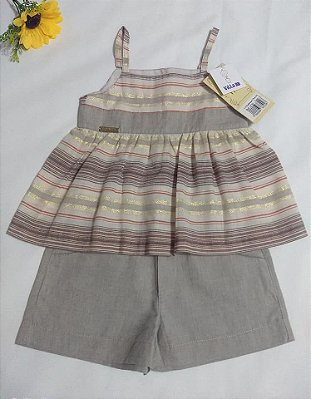 Conjunto Batinha e Short - Infantil Menina