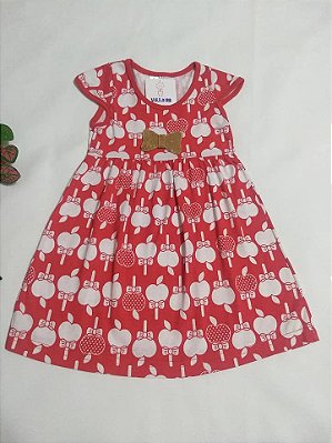 Vestido Malha Laço Paetê - Infantil Menina