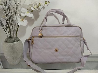 Bolsa Vip Maternidade - Couro Emborrachado Lilás - VILLA BB - BLACK FRIDAY