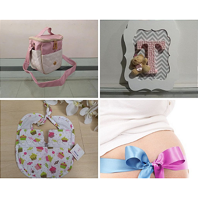 Kit Presente Bebê - Frasqueira Térmica + Quadrinho Personalizado + Babador e Toalhinhas