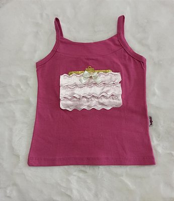 Blusa Regata Alcinha Cotton Infantil Menina