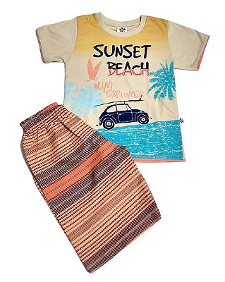 Conjunto Infantil Masculino - Camiseta e Bermuda