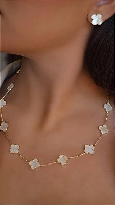 Giá Joias Colar Ouro com Madrepérola Garantia Semi joia