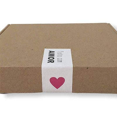 20 | 50 Adesivos para Embalagem Feito com Amor