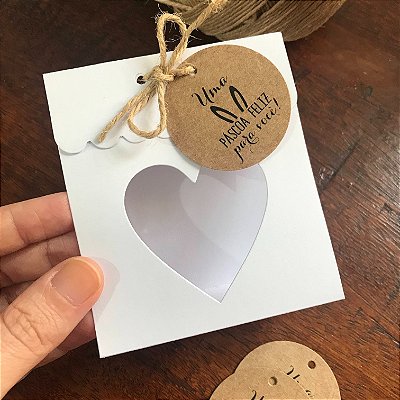 5 | 10 Embalagem para Doces com Tag Feliz Páscoa