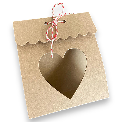 Embalagem Coração Kraft