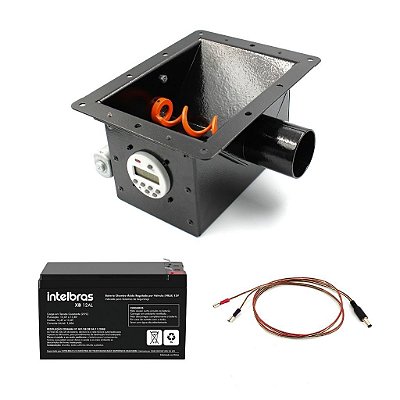 Tratador Automático TR60 12V e 110/220V + Bateria 12V 6,0 Ah Intelbras + Cabo Adaptador - Ragotti