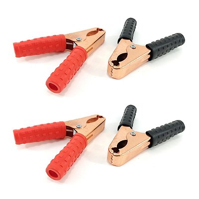 Kit 4 Garras Jacaré P/ Cabo De Bateria 50A  - B44 Imports