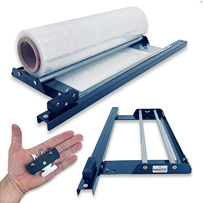 Embaladora Ragotti Com Cortador Deslizante Para Bobinas De Filme Stretch, Papel Kraft, Pvc, Termo Retrátil