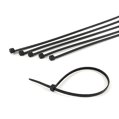 Abraçadeira Nylon Preta/Branco 2.5 x 200mm 100un - B44 Imports