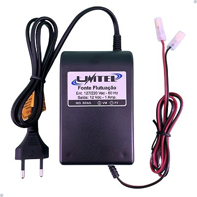 Carregador de Bateria 110/220V Bivolt Flutuante 13,8V 1A - Unitel