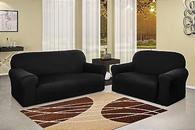 CAPA P/SOFA ADM BEM ESTAR 2/3 PRETO