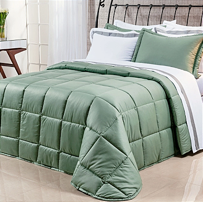 Edredom Queen Platine Color Buettner 300 Fios Verde