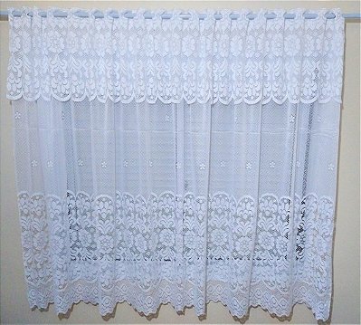 CORTINA BJ FLOR STILO LISA 80X160 2PC BRANCO
