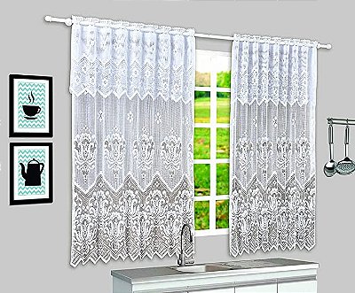 CORTINA BJ FLOR PRECIOSA 245X340/50 BRANCO