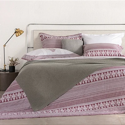 KIT COLCHA BUD B PERCALLE WINDSOR 290/240 KING 3 PÇS VERMELHO