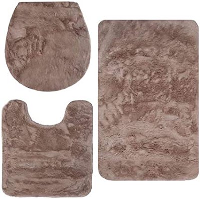 Jogo Banheiro Jolitex Aspen 3pcs Bege