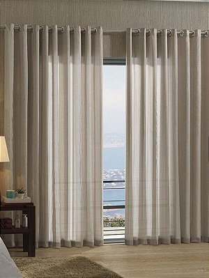 CORTINA BJA DUPLEX CHIFFON 420X230 LATTE