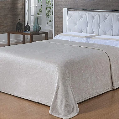 COBERTOR NIA TOQUE DE SEDA 240X260 MARFIM SUPER KING