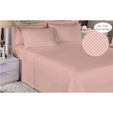 Jogo de Cama Estamparia Queen Linea Rosa Antigo