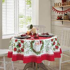 TOALHA DE MESA DOL ATHENAS ESTAMPADO 160 RED NATAL 105 4 LUGARES LIMPA FACIL