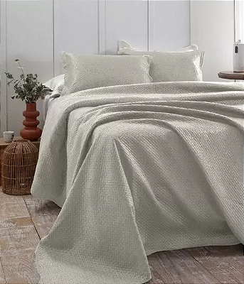 KIT COLCHA RZC BLOOM AVELUDADO CASAL 220X240